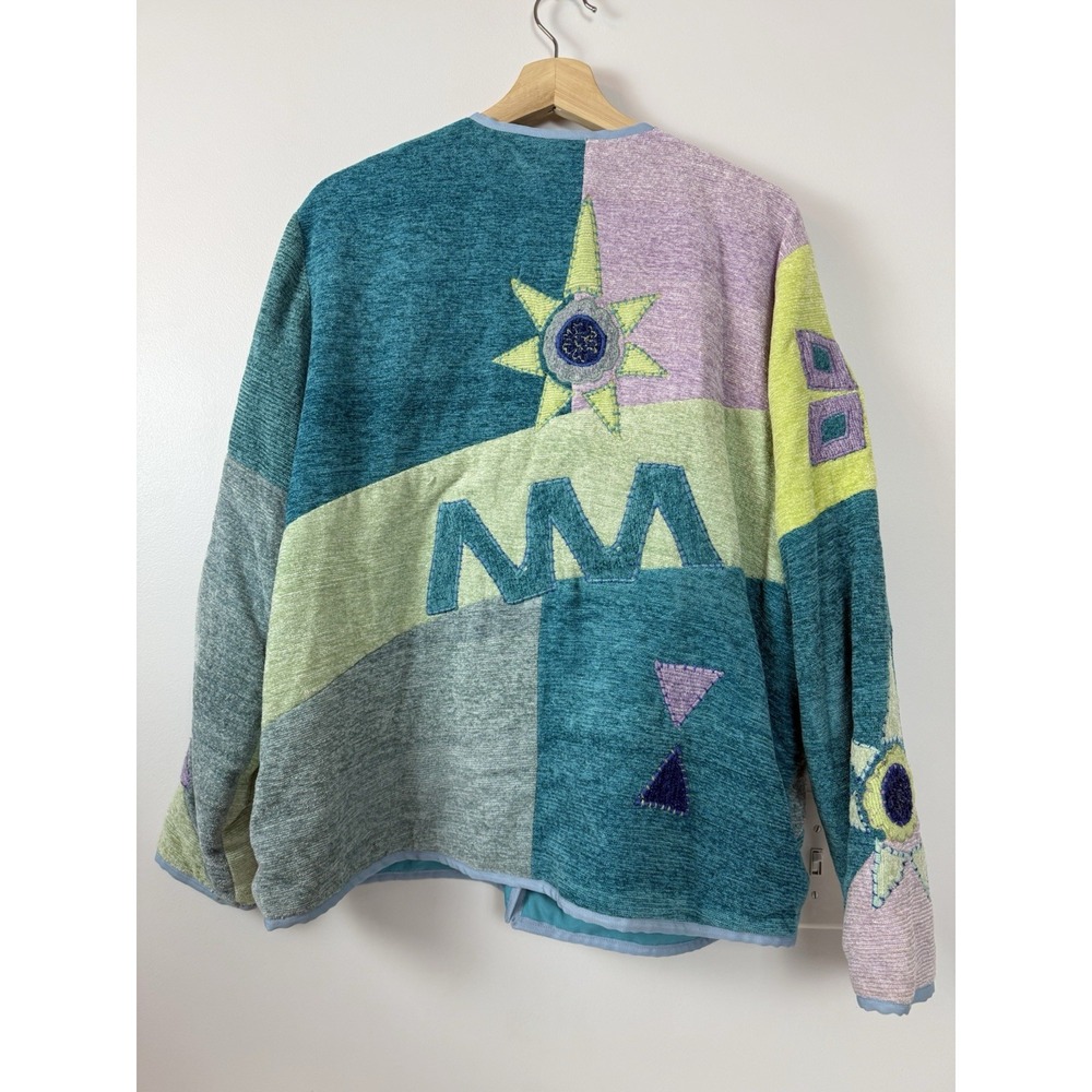 Alex Kim Embroidered Appliquéd‎ Beaded Jacket Womens Missy Large Art-to-Wear - Picture 8 of 14